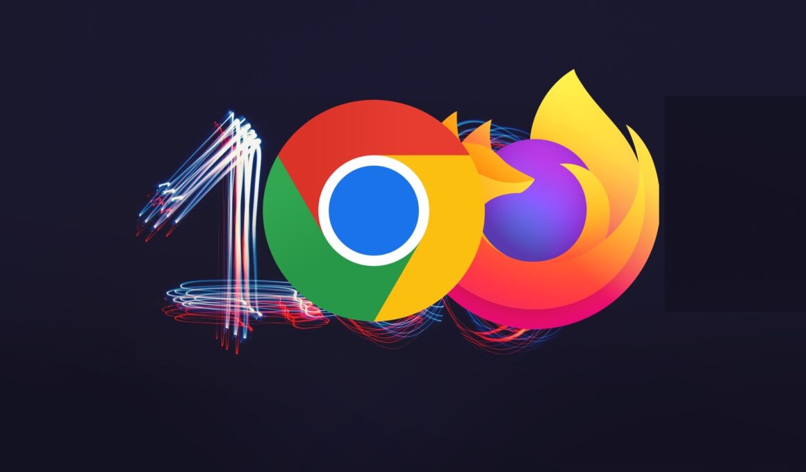 Logo do Chrome e do Firefox