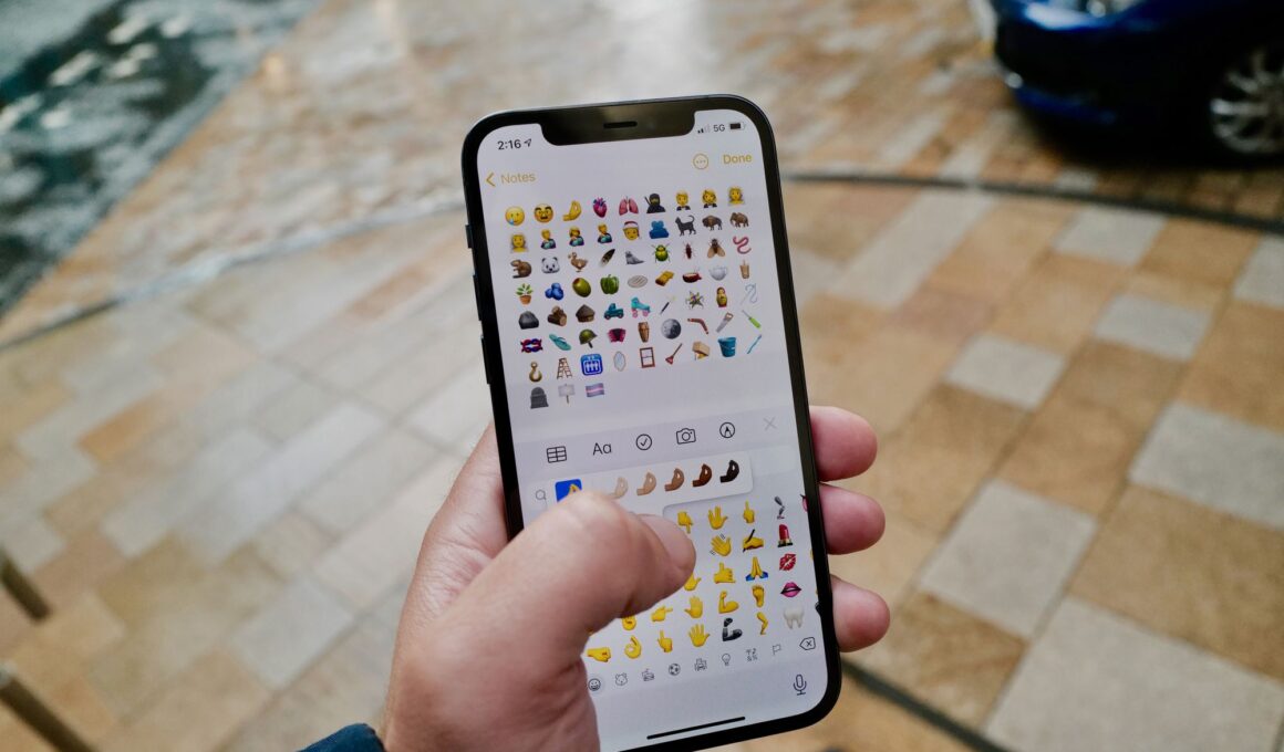 Teclado de emojis no iOS