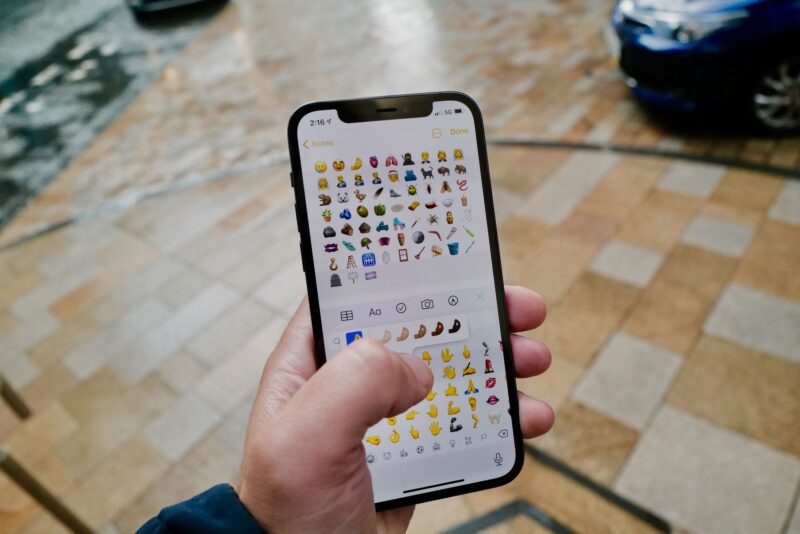 Teclado de emojis no iOS