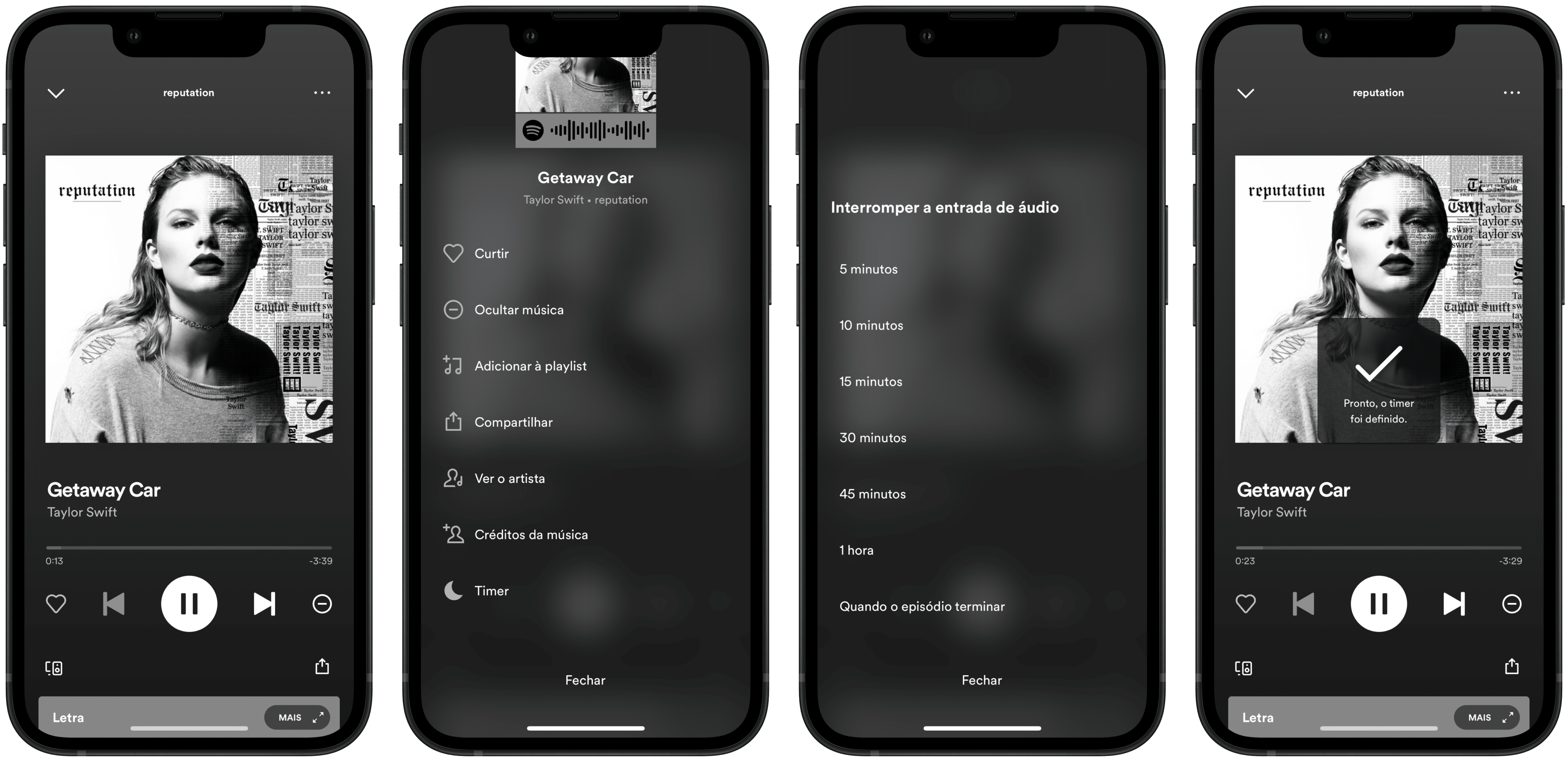 timer on spotify iphone