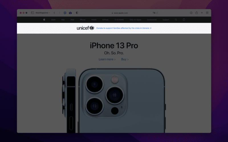 Doação para a Unicef