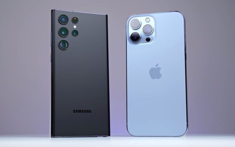 Galaxy S22 Ultra e iPhone 13 Pro Max