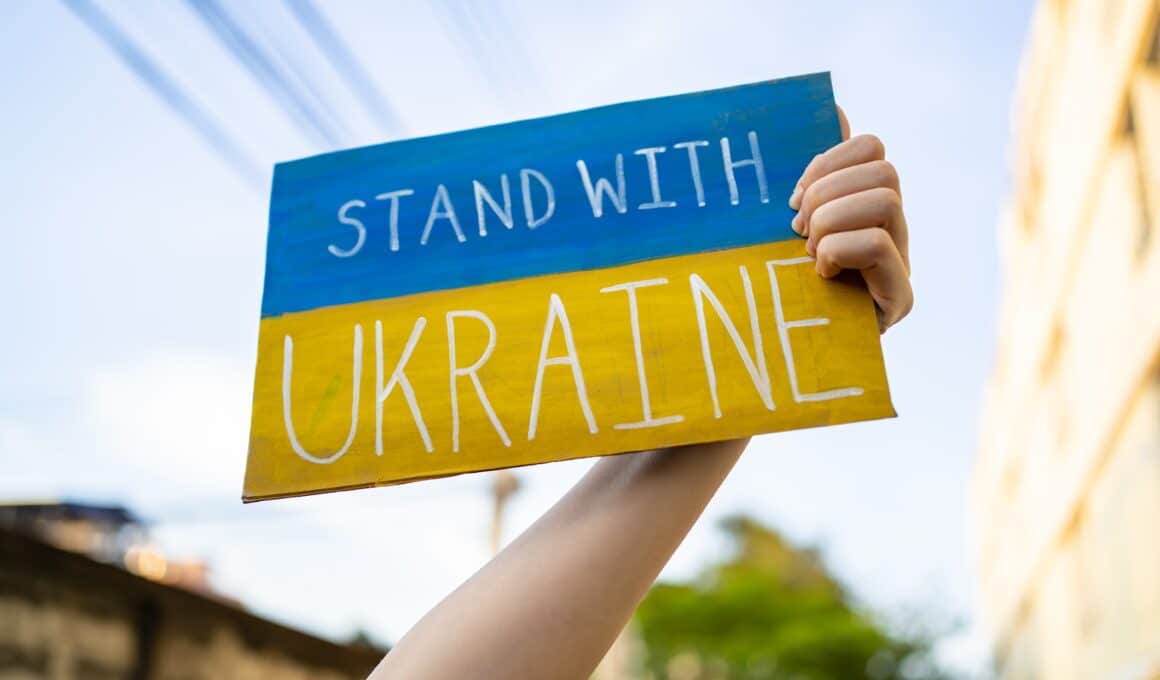 "Stand with Ukraine"