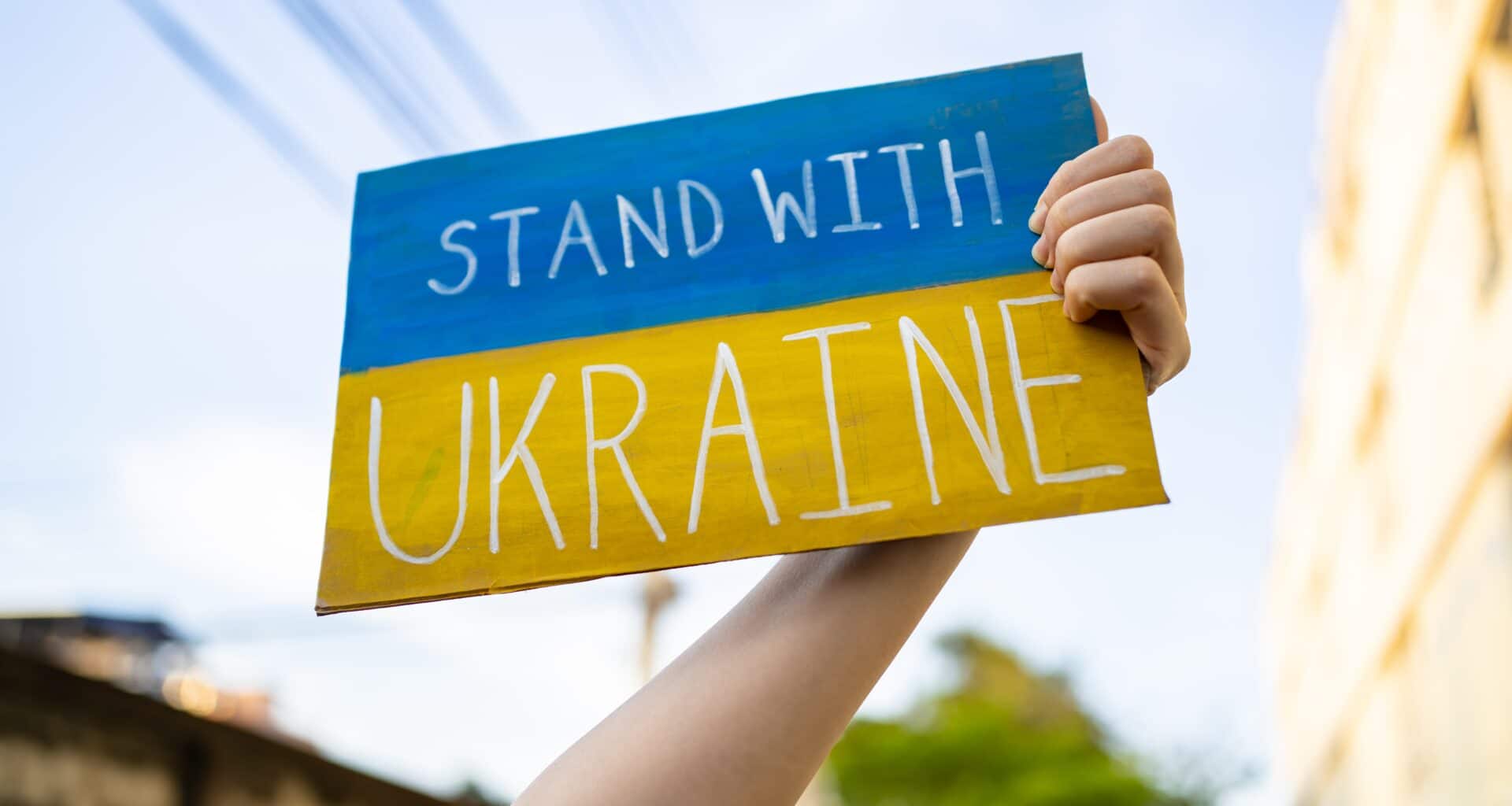 "Stand with Ukraine"