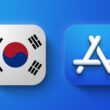 Ícone da App Store e bandeira da Coreia do Sul