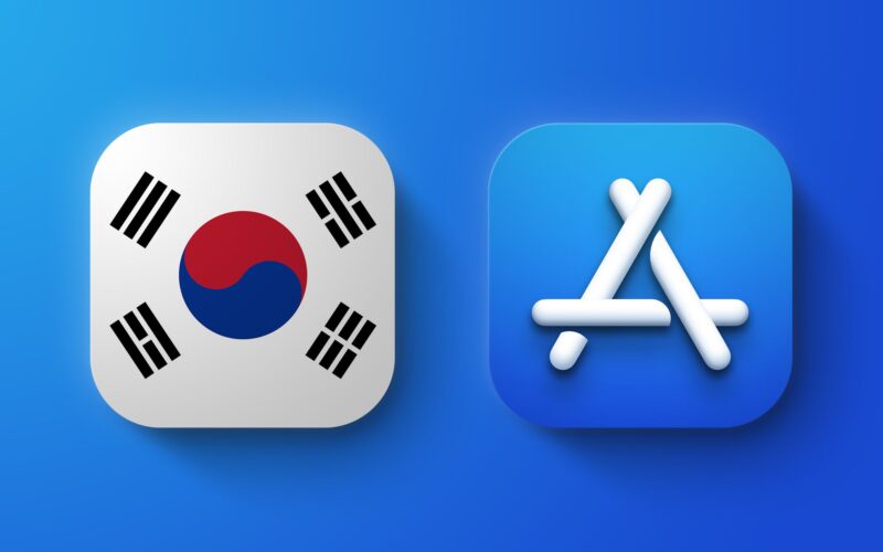 Ícone da App Store e bandeira da Coreia do Sul