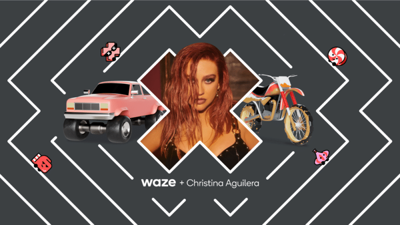Christina Aguilera no Waze