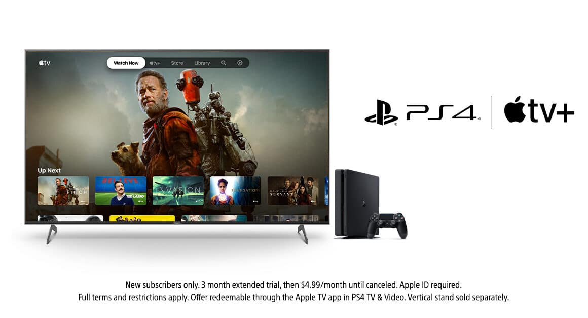Promoção do Apple TV+ e do Playstation 4