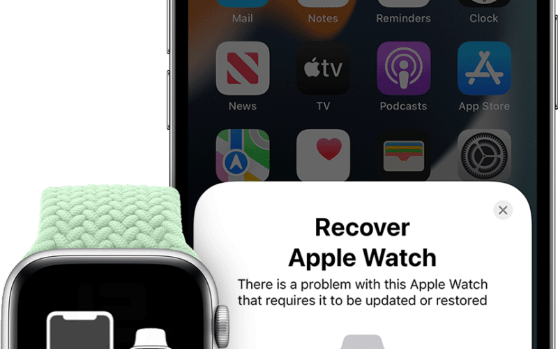 Modo de recuperação do Apple Watch no watchOS 8.5 e iOS 15.4