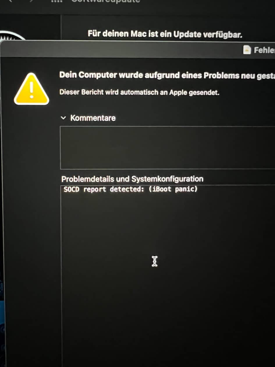 Alerta "iBoot panic" no Mac