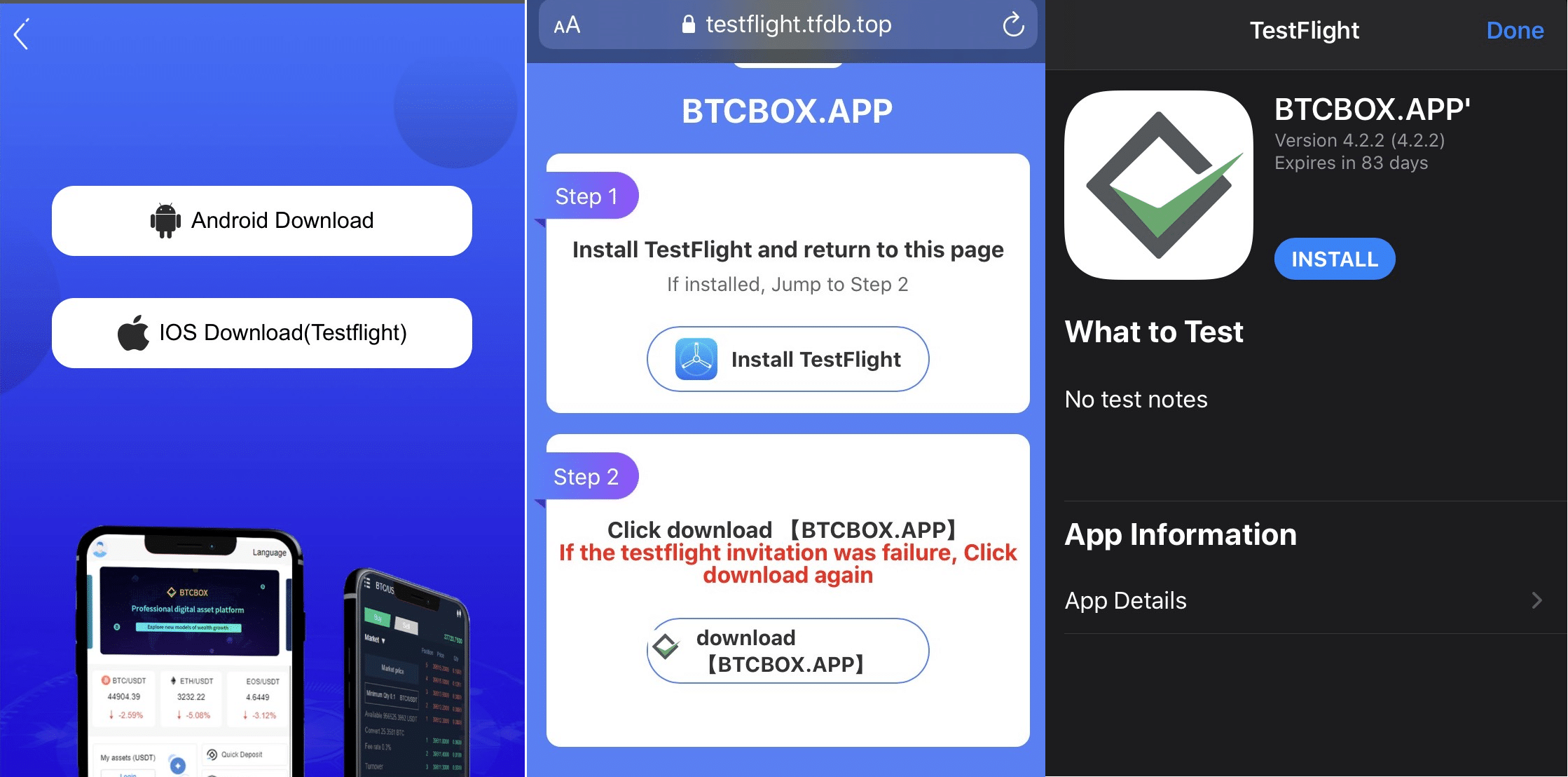 Scams applied by TestFlight