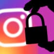 Logo do Instagram com um cadeado