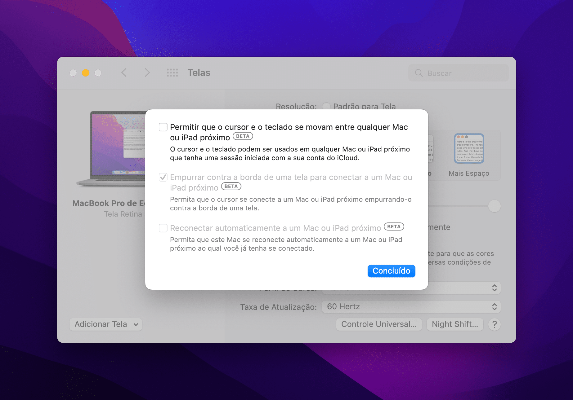 Controle Universal no Mac