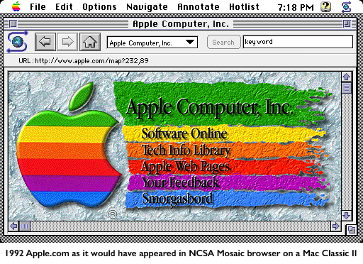 Apple.com em 1992