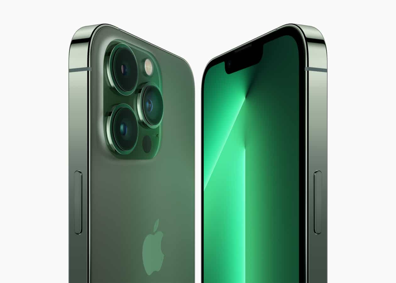 iPhone 13 Pro na cor verde alpino
