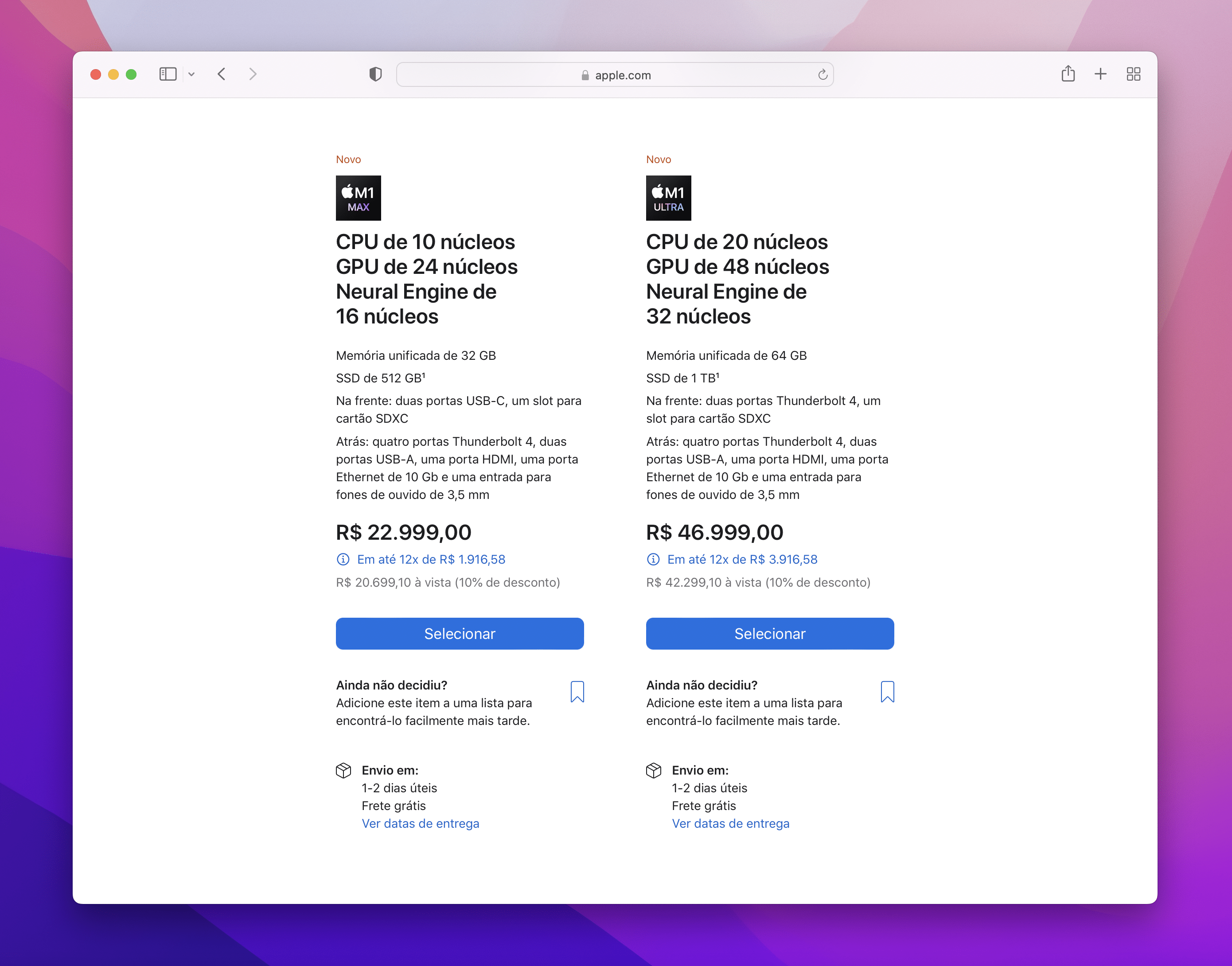 Mac Studio na Apple Store online