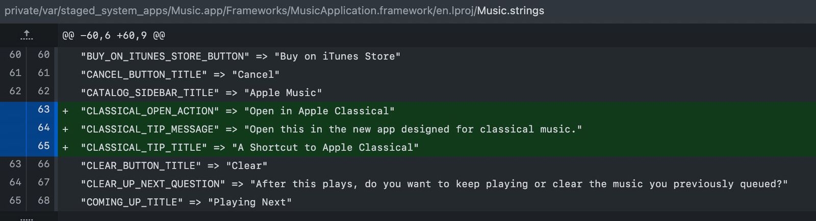 Referência ao "Apple Classical"