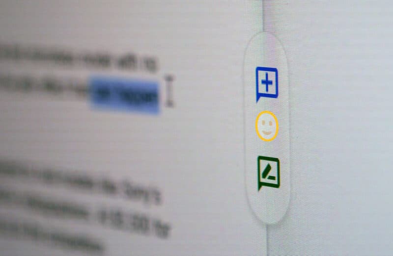 Reação com emoji no Google Docs