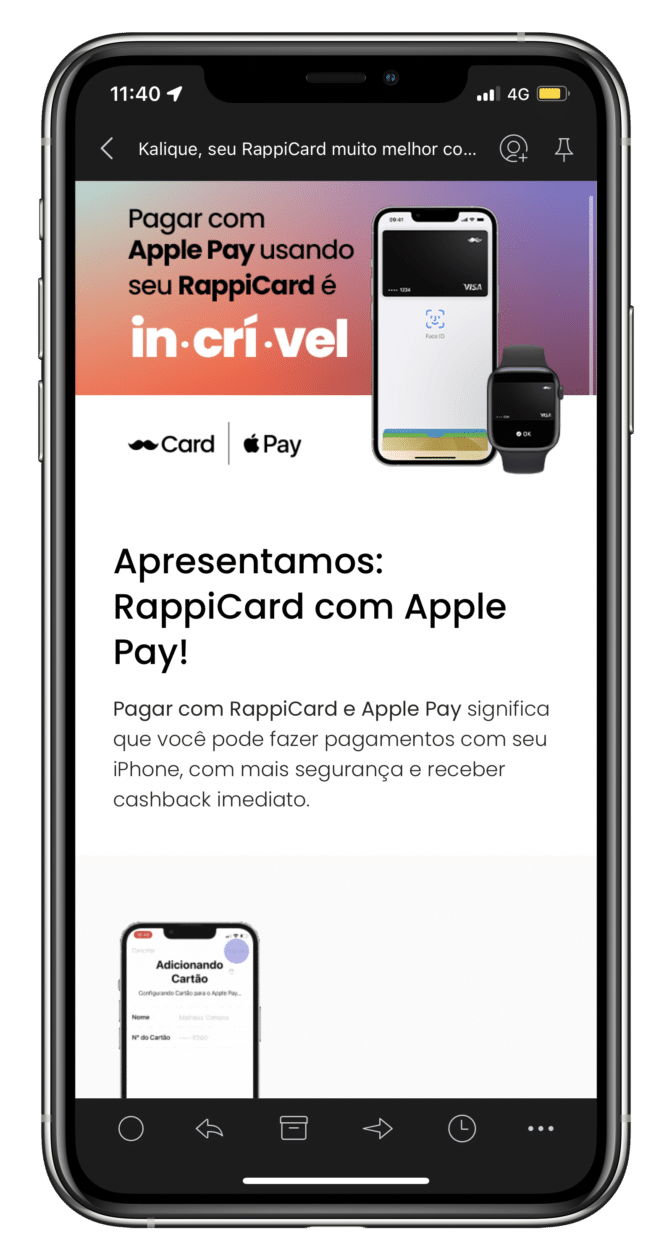 RappiCard no Apple Pay