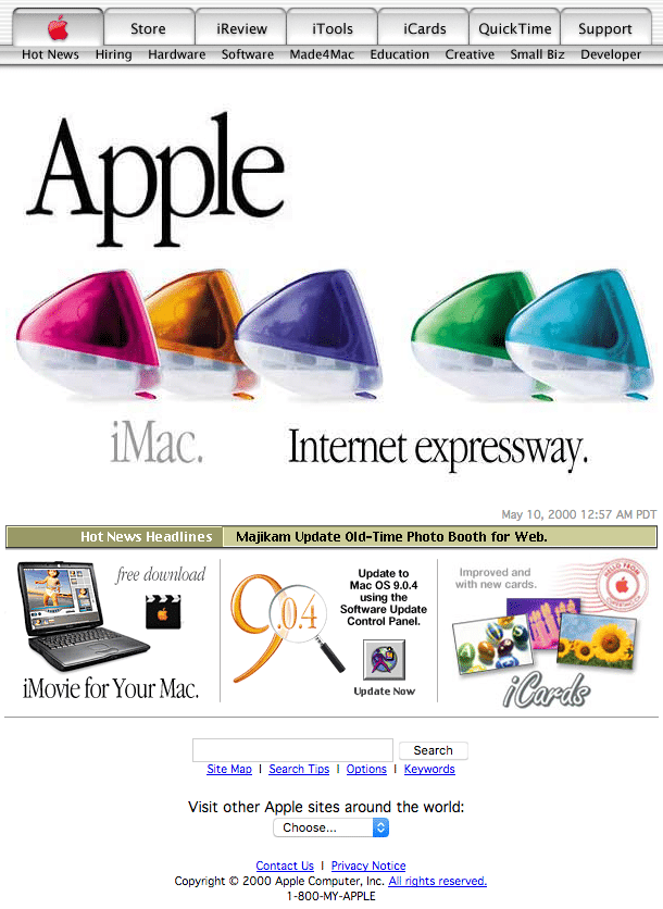 apple.com em 2001