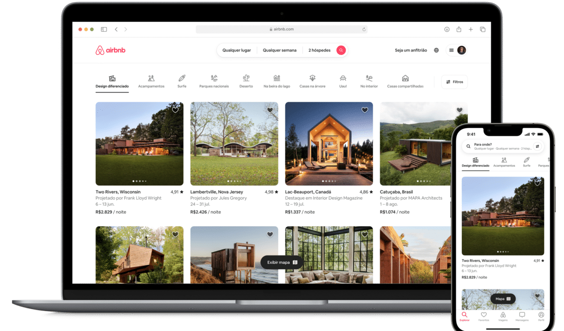 Redesign do Airbnb pela LoveFrom