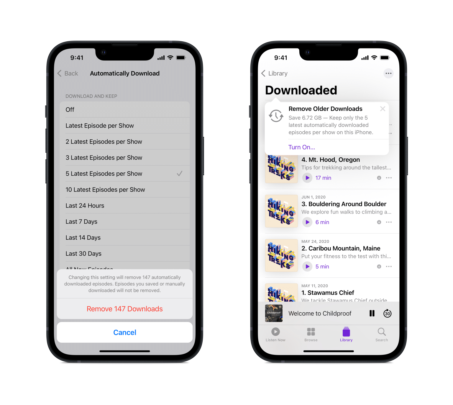 Novidades no aplicativo Apple Podcasts