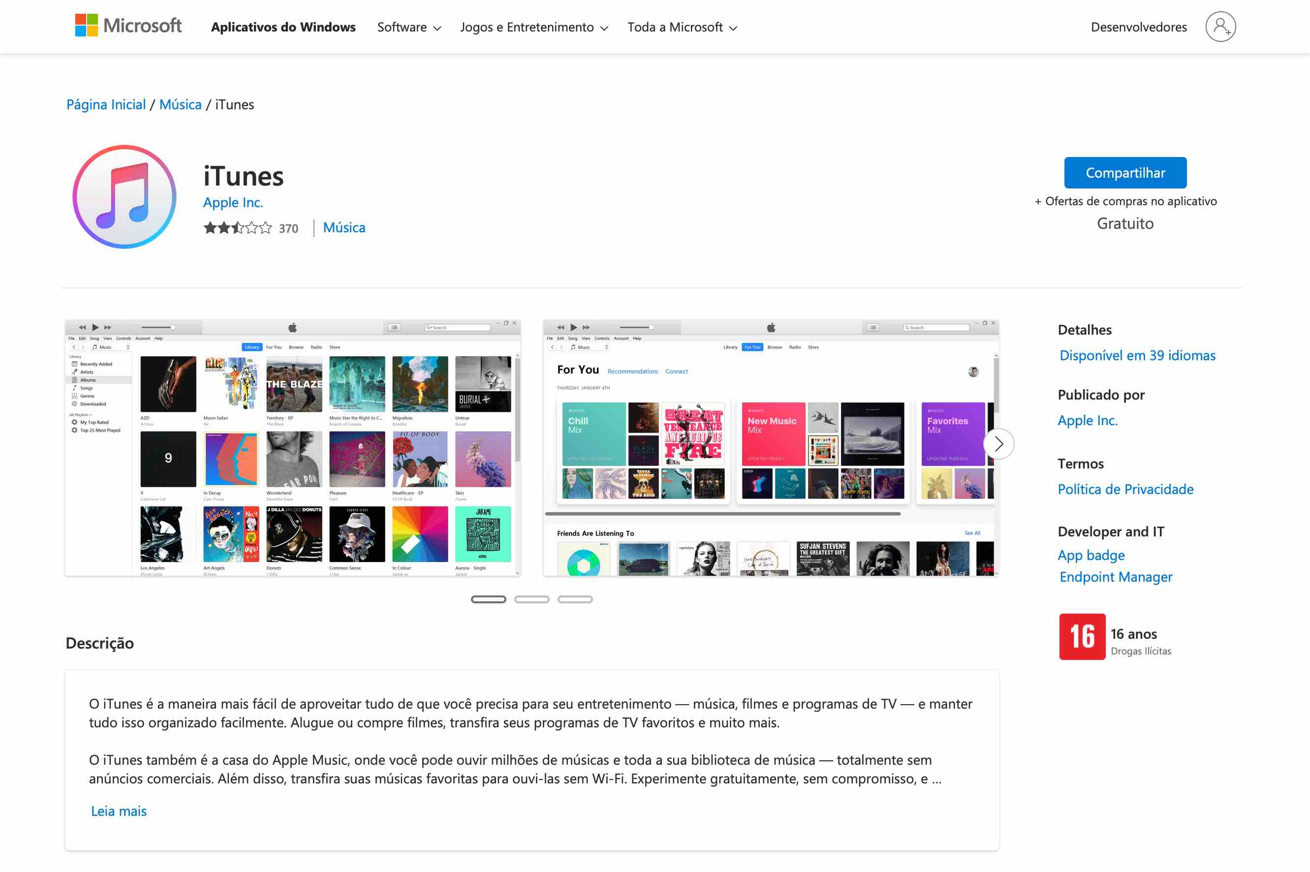 Itunes Para Windows Atualizado Com Corre Es De Seguran A Macmagazine