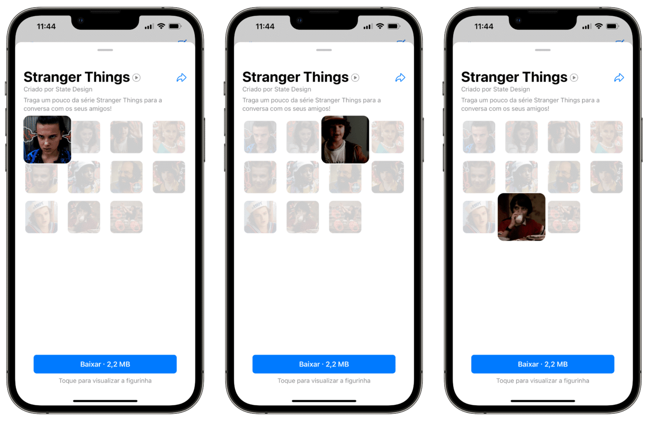 Adesivos de "Stranger Things" no WhatsApp
