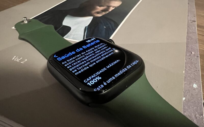 Saude da bateria do Apple Watch