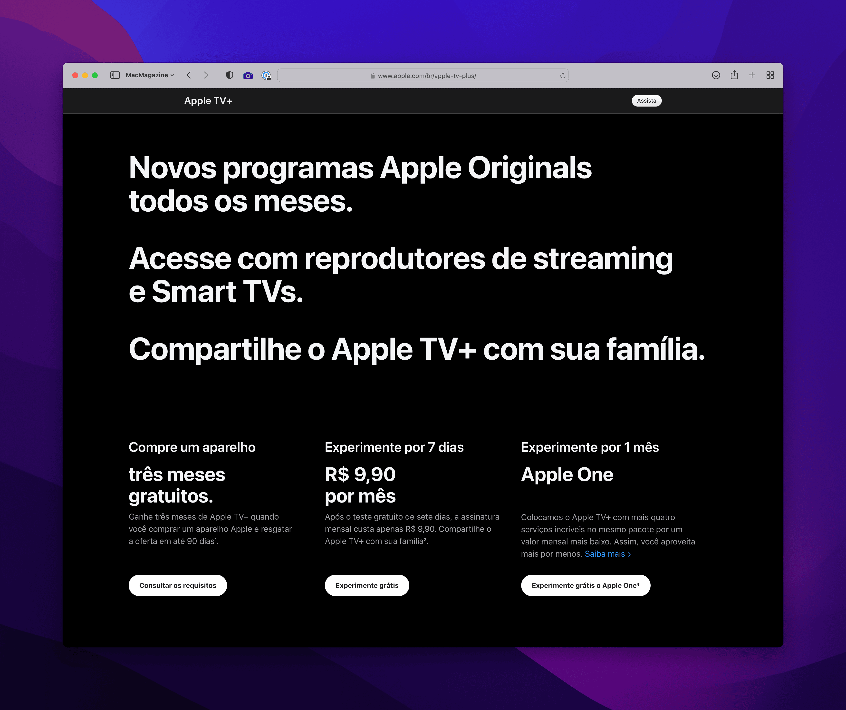 Como assinar o Apple TV+ pelo Globoplay