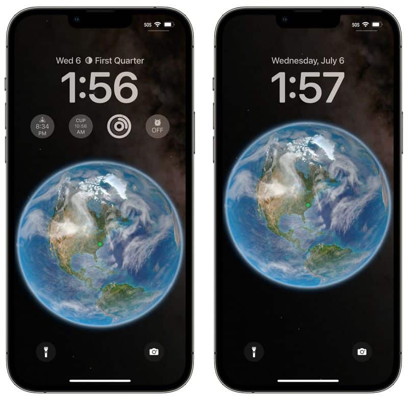 Tela Bloqueada iOS 16 - Widget Terra