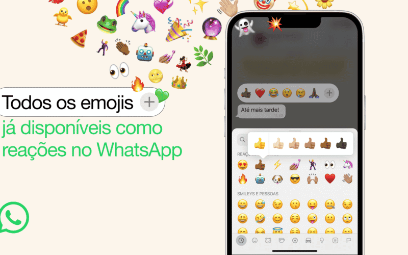 Expansão das reações com emojis do WhatsApp