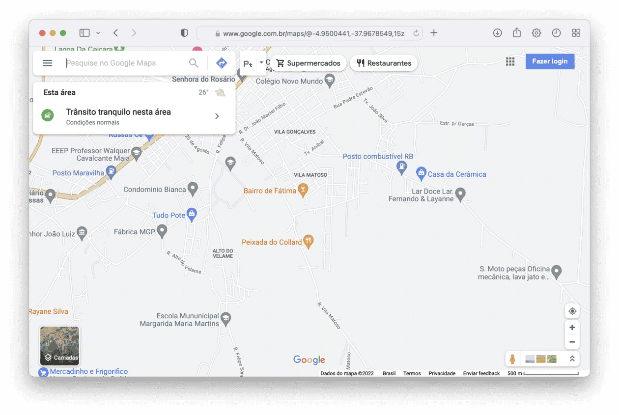 Google Maps no Safari