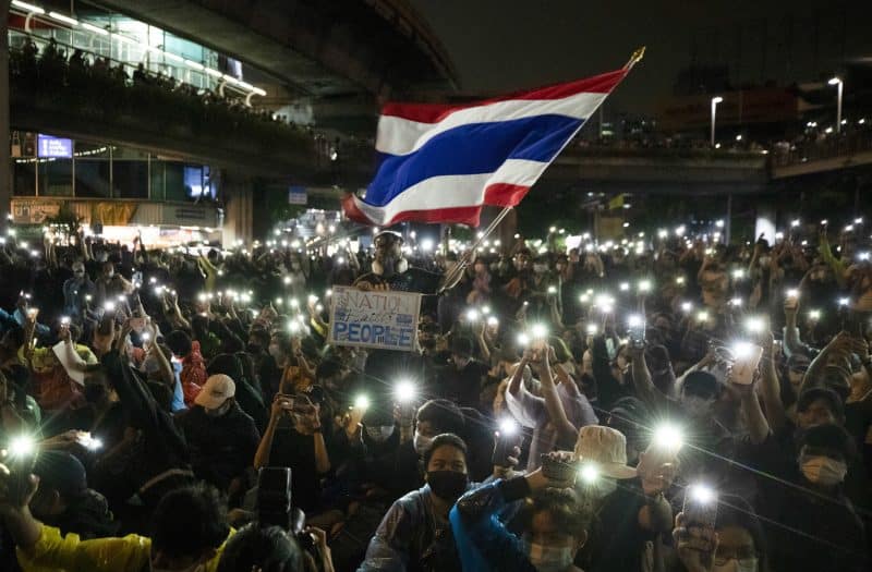 Protesto na Tailândia