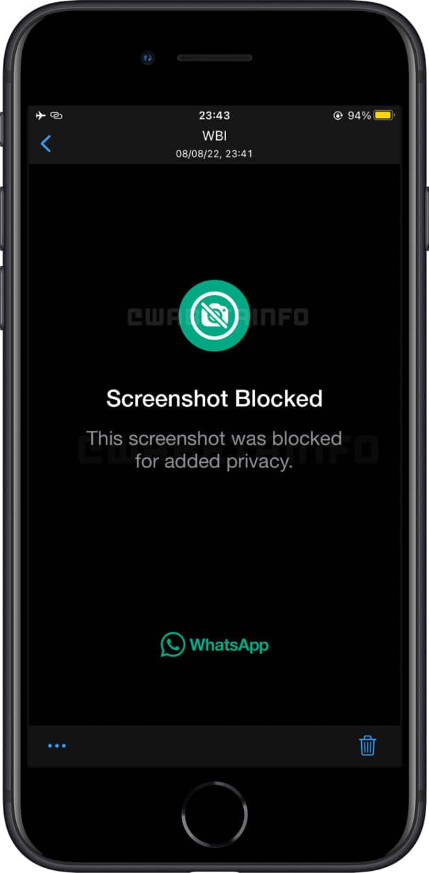 Bloquear screenshots em fotos no WhatsApp