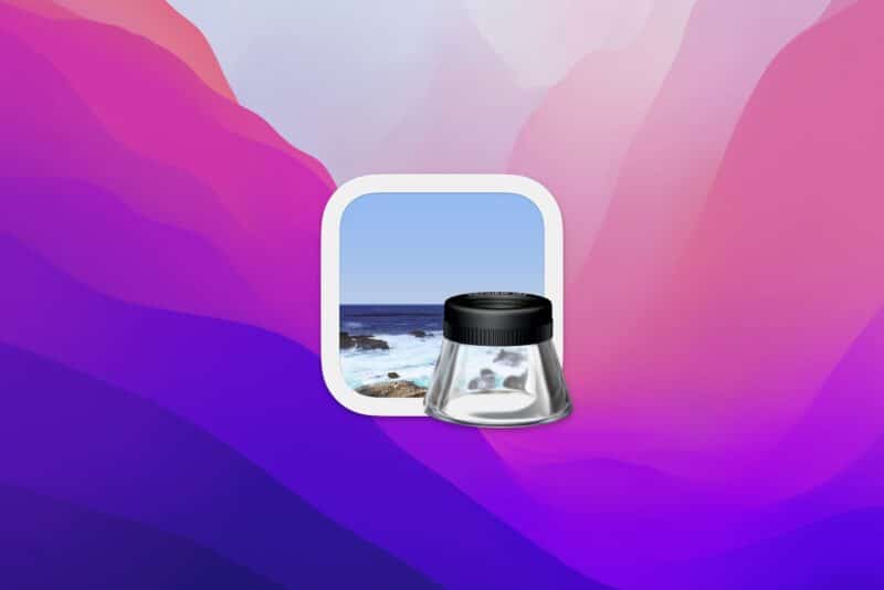 Ícone do Pré-Visualização com o fundo do macOS Monterey