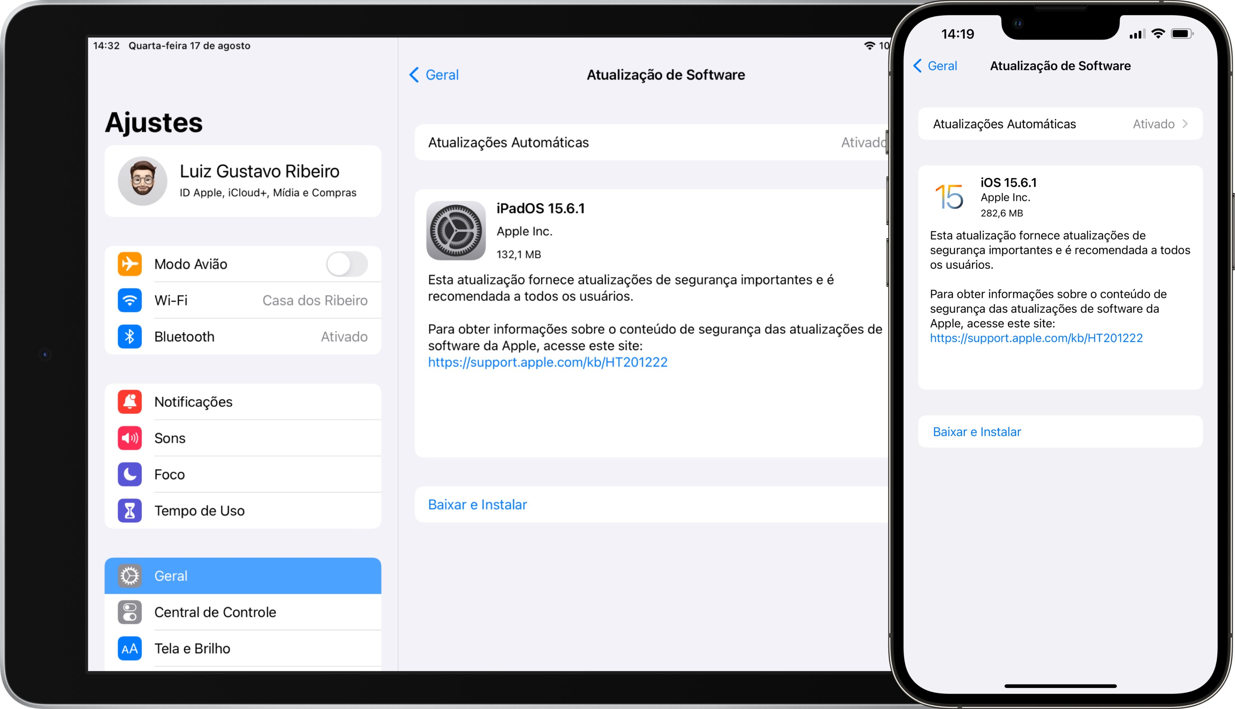 Update do iOS/iPadOS