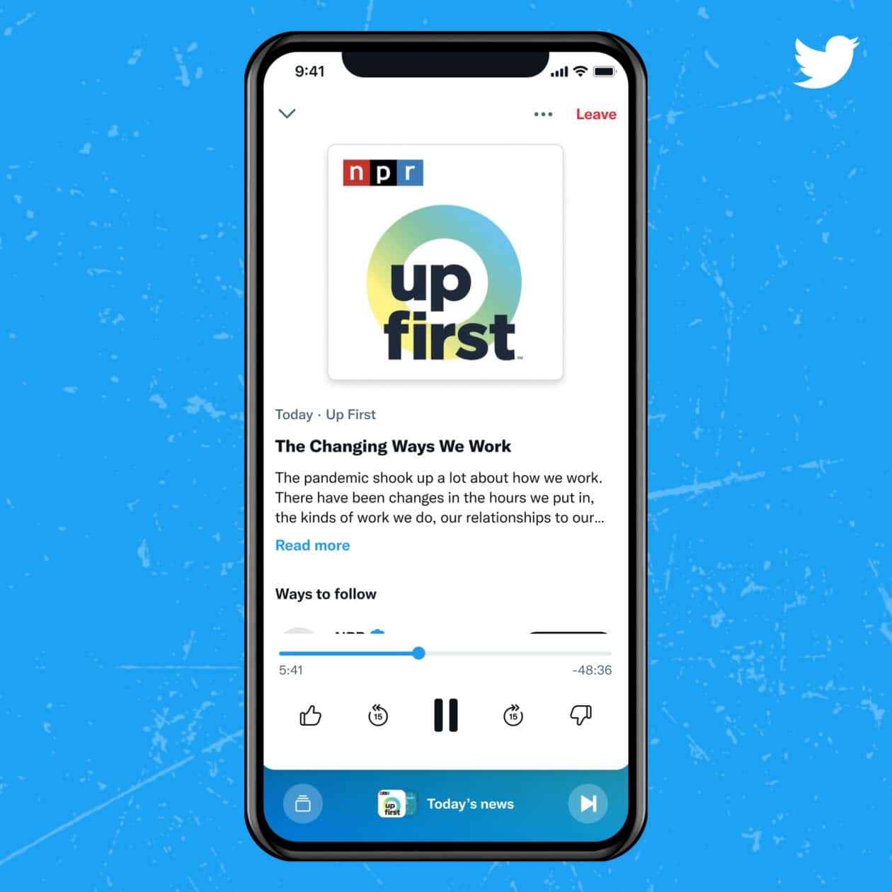 Twitter oficial - podcasts e spaces