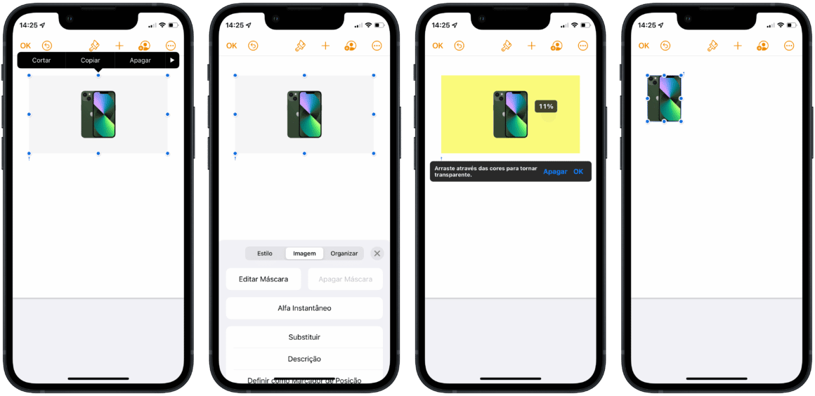 Pages, Numbers e Keynote como remover o fundo de imagens [iPhone, iPad