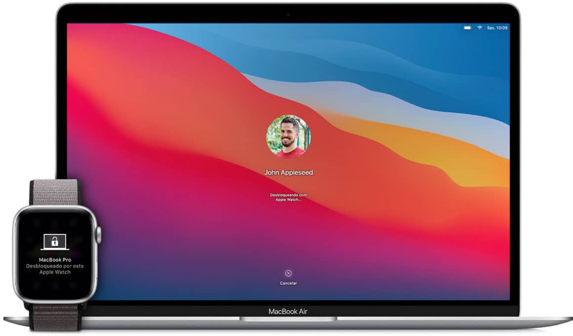 Apple Watch desbloqueando o Mac
