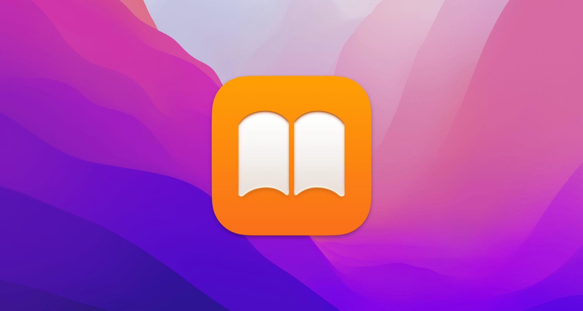 App Livros com fundo do macOS Monterey