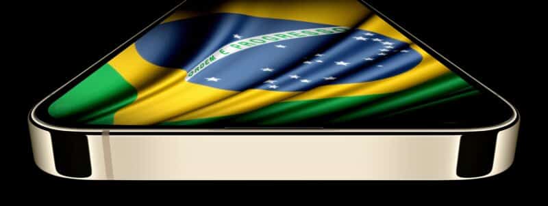 iPhone 14 Pro com a bandeira do Brasil (by MacMagazine)