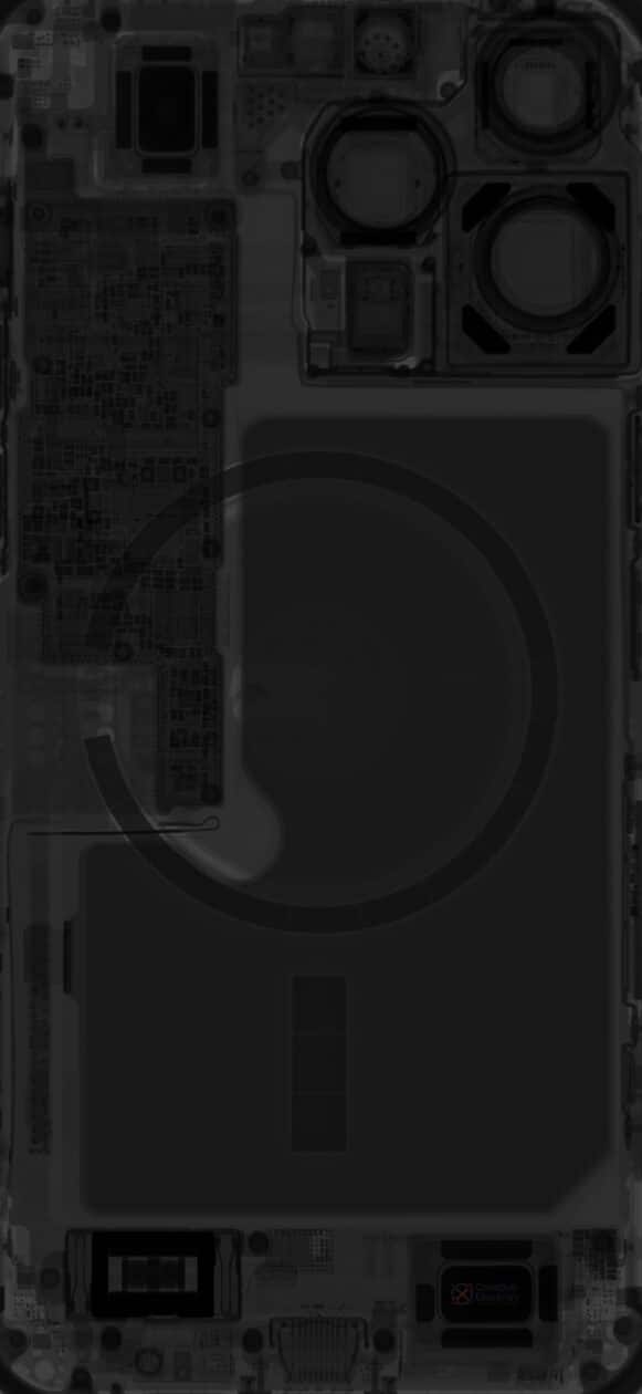 Wallpaper raio-X do iPhone 14 Pro Max