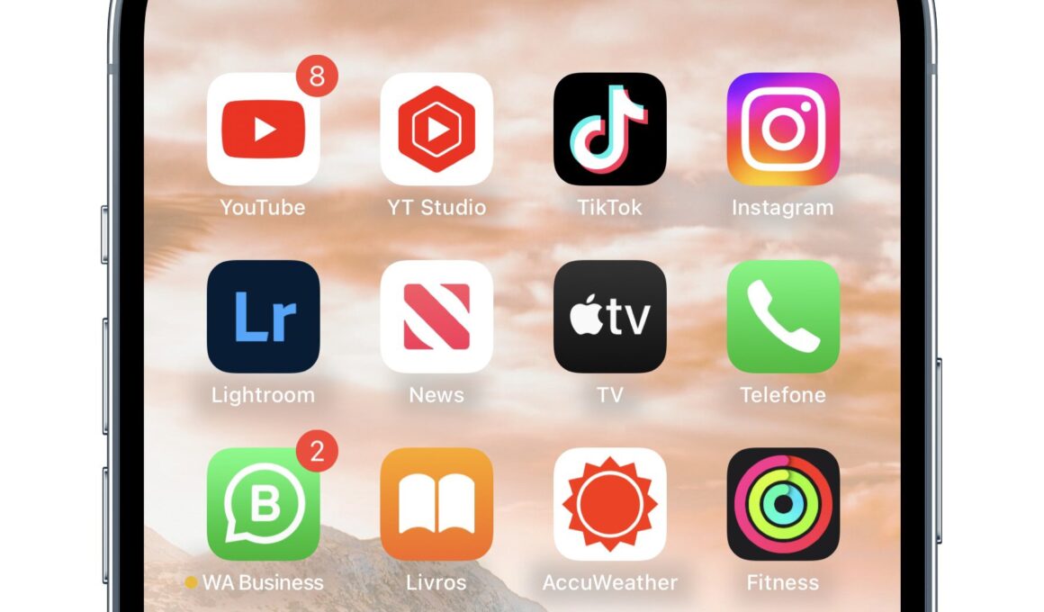 Ícone da bateria no iOS 16.1