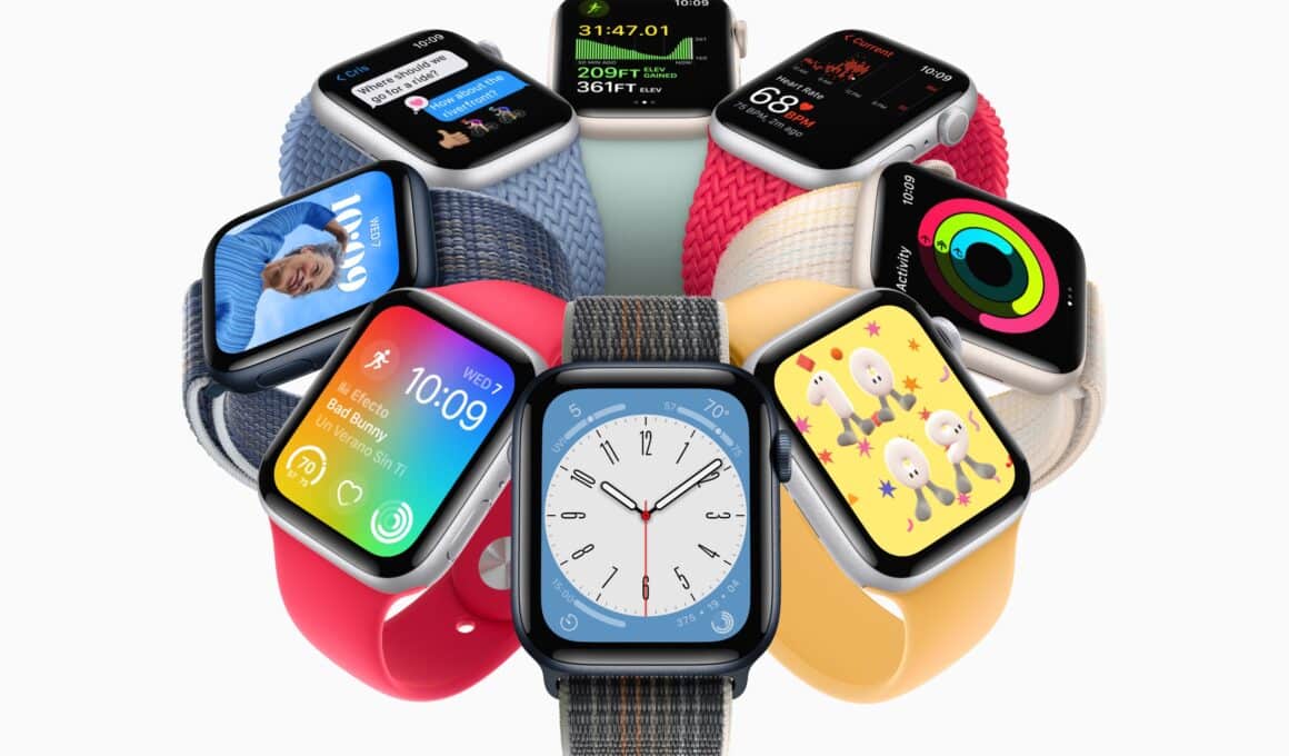 Linha de cores do Apple Watch SE de segunda geração