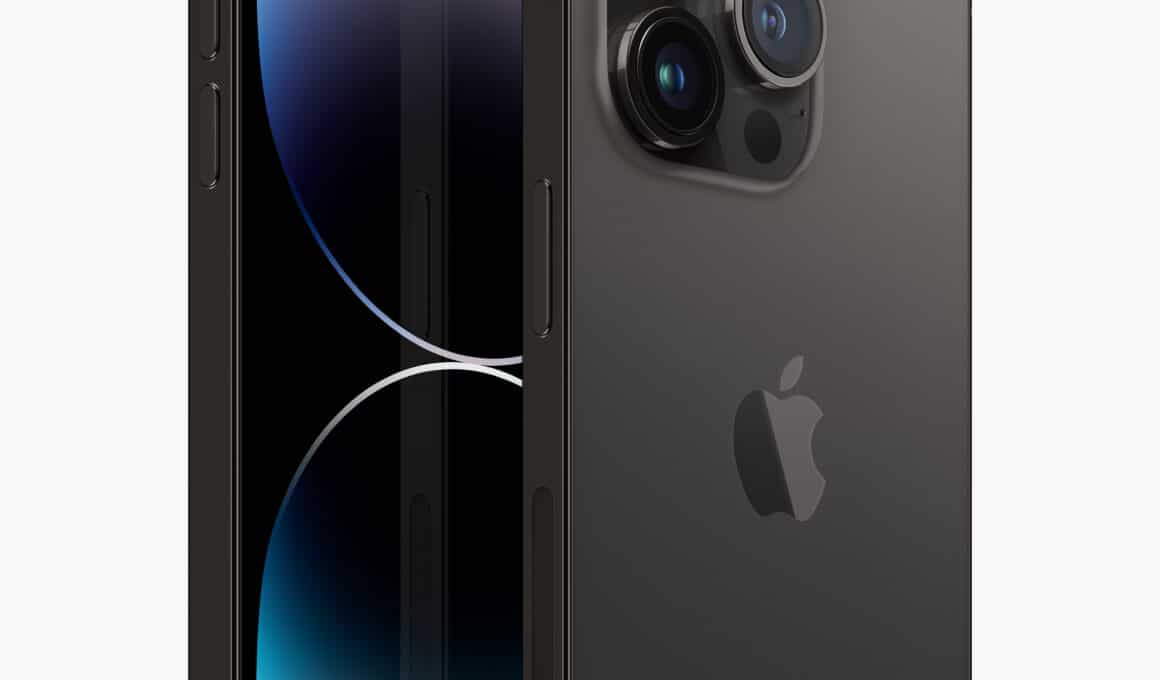 iPhones 14 Pro e 14 Pro Max na cor preta espacial