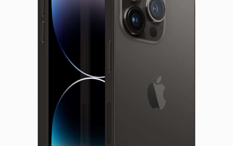 iPhones 14 Pro e 14 Pro Max na cor preta espacial