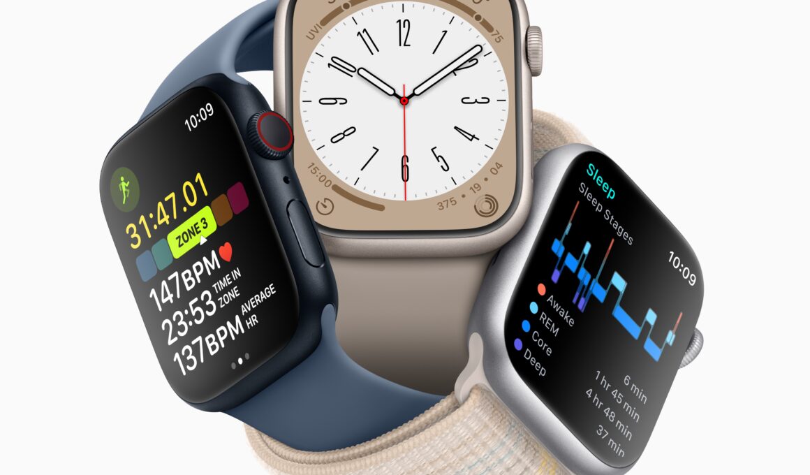 Apple Watches rodando o watchOS 9