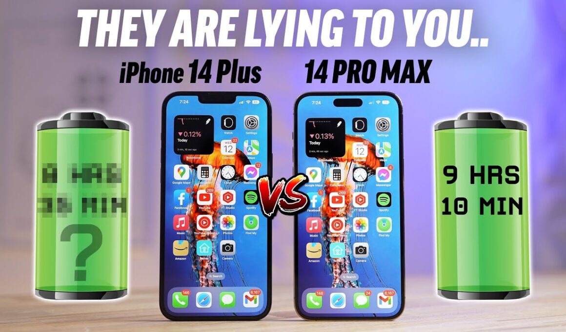 Teste de bateria - iPhones 14 Plus e 14 Pro Max