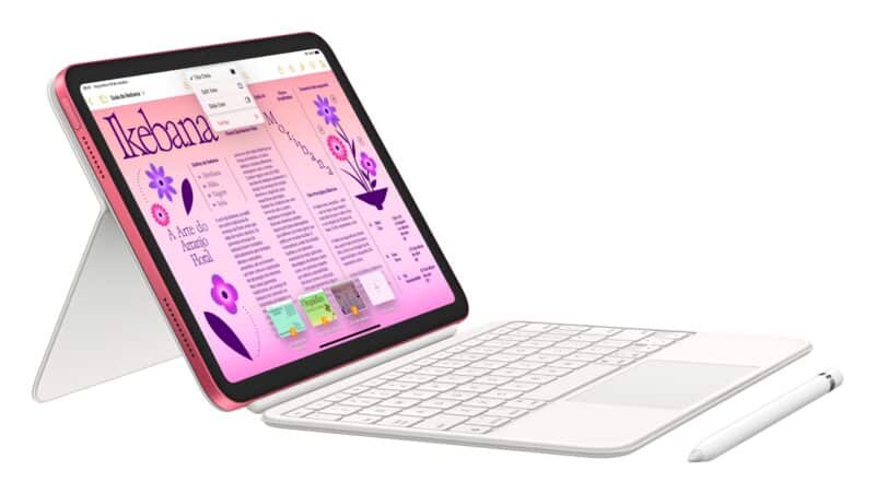 iPad de 10ª geração, Magic Keyboard Folio e Apple Pencil